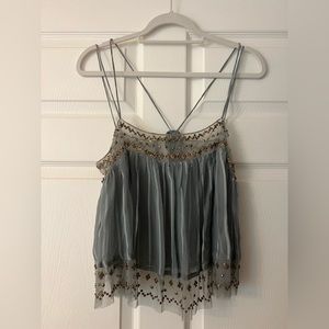 Free people beaded tank top